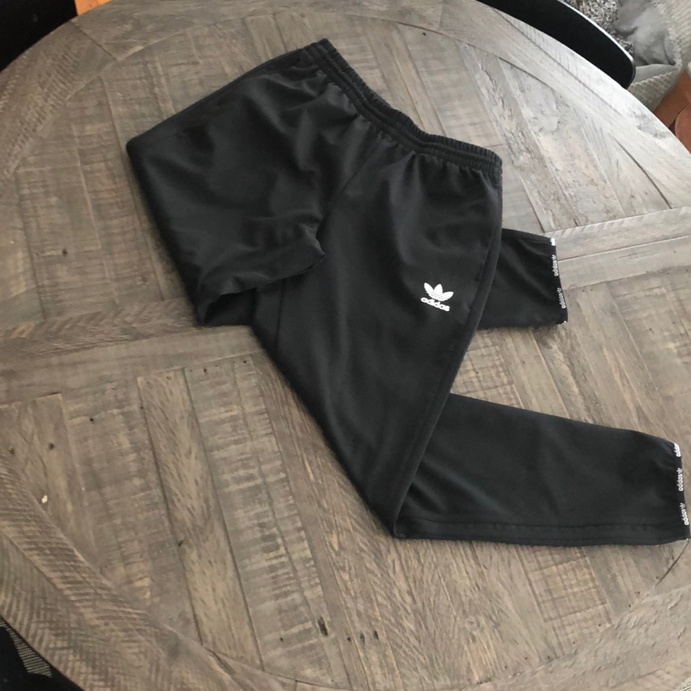 Black adidas slim sweatpants